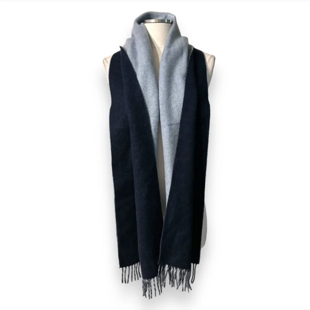 NORDSTROM Double Knit Cashmere Blend Two Color Scarf